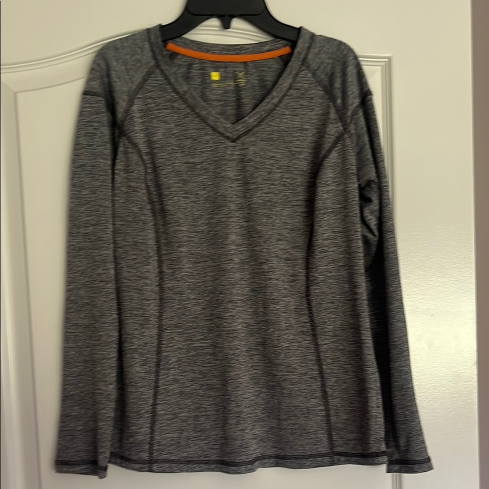 Charcoal V-Neck Athletic Top
